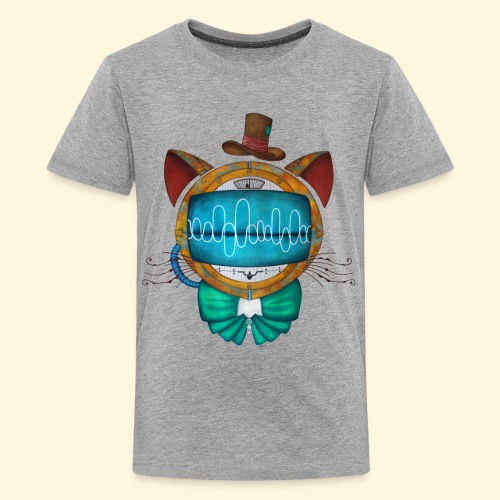 Shoupignon - Chat robot Steampunk - T-shirt Premium Ado