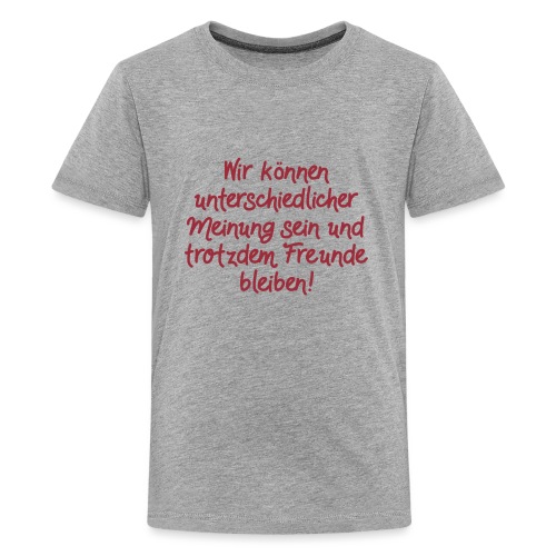 Unterschiedliche Meinung - rot - Teenager Premium T-Shirt