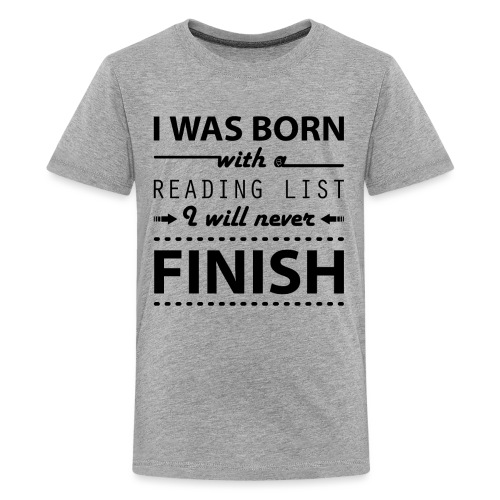 0191 Læseliste | Bog | Bogelskere | Bøger - Teenager premium T-shirt