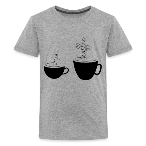 0253 Kaffekrus | Teacup | Kaffe | te - Teenager premium T-shirt