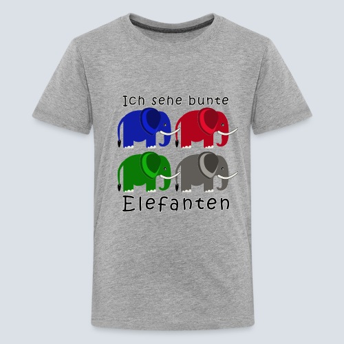 Ich sehe bunte ELEFANTEN - Teenager Premium T-Shirt