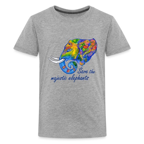 Save the majestic elephants - Teenager Premium T-Shirt