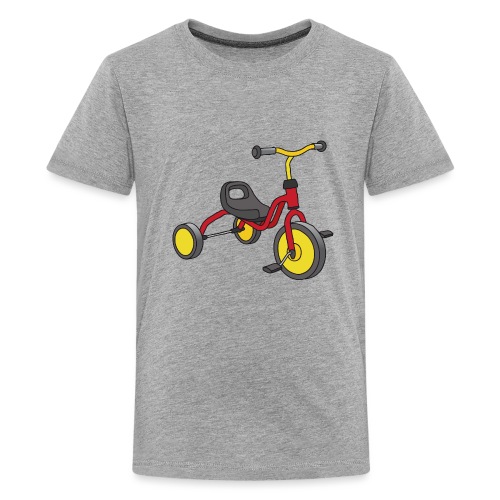 Rot-gelbes Kinderdreirad - Teenager Premium T-Shirt
