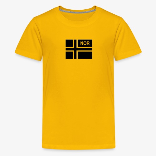 Norsk taktisk flagga Norge - NOR (vänster) - Premium-T-shirt tonåring