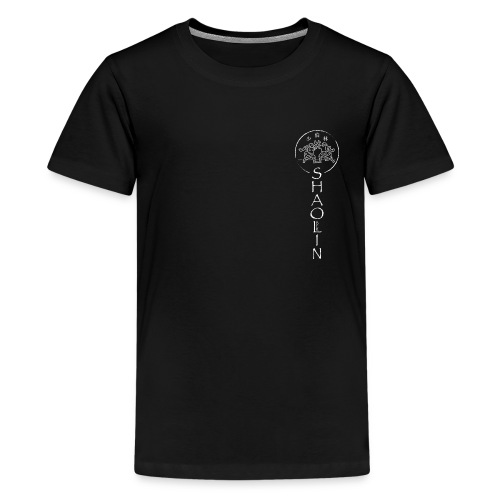 Shaolin Berlin Logo vertikal weiss - Teenager Premium T-Shirt