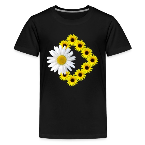 Sonnenblumen mit Margeriten Blüte Blumenmuster - Teenager Premium T-Shirt