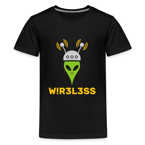Trådløs alien - Teenager premium T-shirt