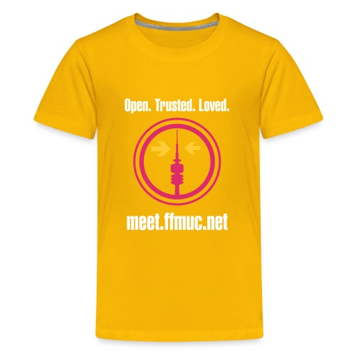 Freifunk Meet - Open-Trusted-Loved weiß - Teenager Premium T-Shirt