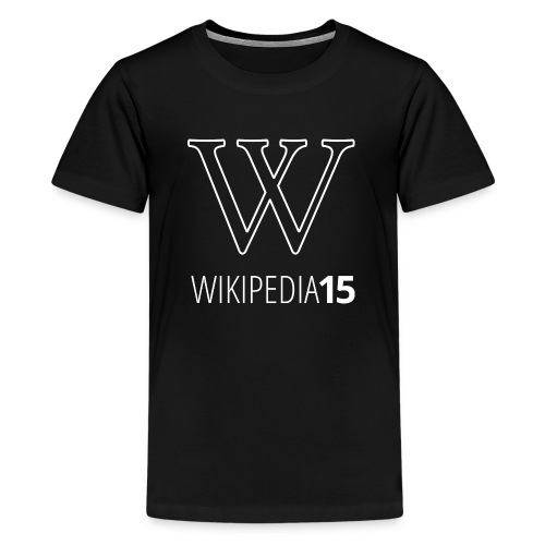 W, rak, svart - Premium-T-shirt tonåring