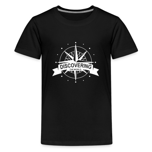Logo in weiß: discovering the world - Teenager Premium T-Shirt
