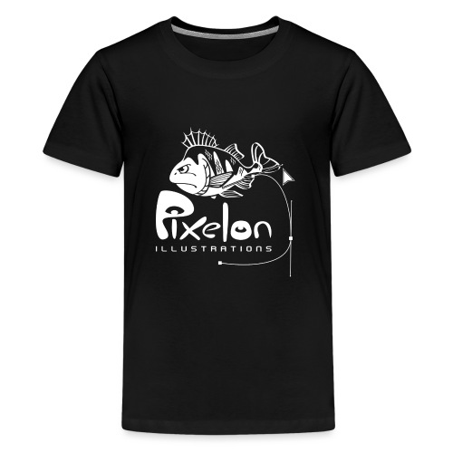 T-shirt with Pixelon perch logo - Premium-T-shirt tonåring