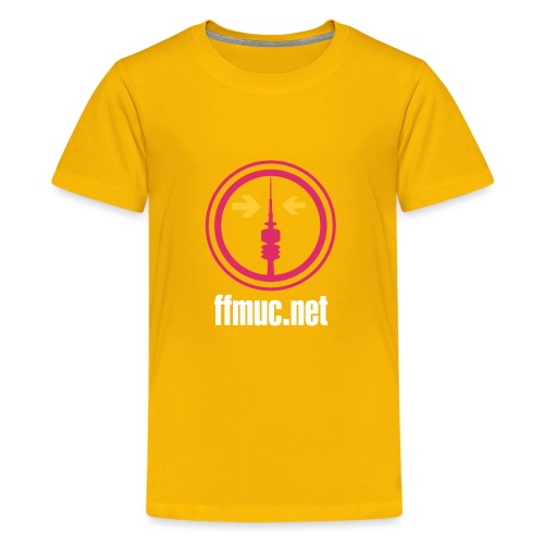 FFMUC Logo mit URL weiß - Teenager Premium T-Shirt