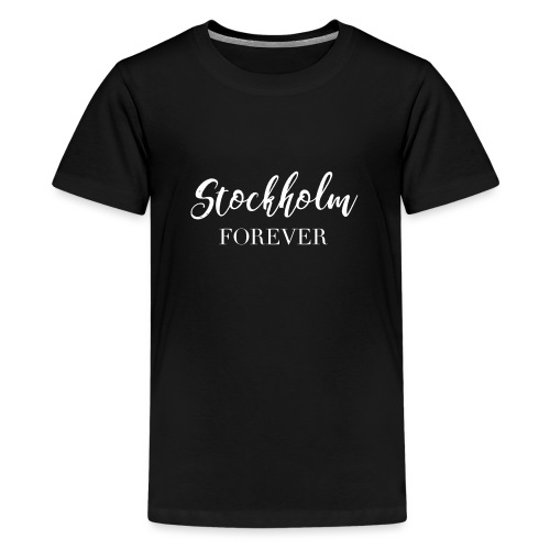 stockholm print white 01 - Premium-T-shirt tonåring