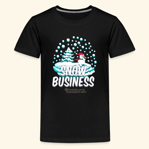 Schneemann Snow Business - Teenager Premium T-Shirt
