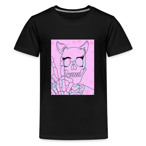 Kawaii Skull - Teenage Premium T-Shirt