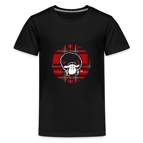 Goth Sheep Girl with tartan - Teenager Premium T-Shirt