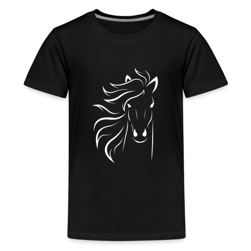 pferd silhouette - Teenager Premium T-Shirt