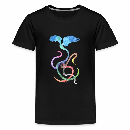 Gracious - Vogel-Regenbogen Himmel Tinte - Teenager Premium T-Shirt