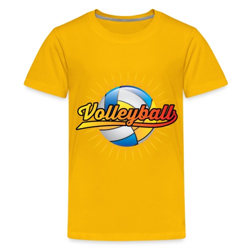 Volleyball Sonne Logo cooler Sport Geschenke - Teenager Premium T-Shirt