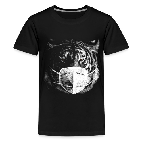 Tiger mit Maske - Teenager Premium T-Shirt
