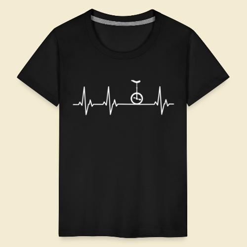 Einrad | Heart Monitor - Teenager Premium T-Shirt