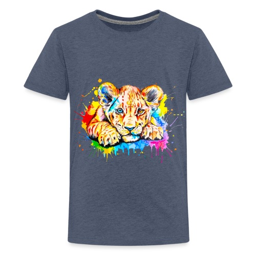 lion, lionceaux en couleurs - T-shirt Premium Ado