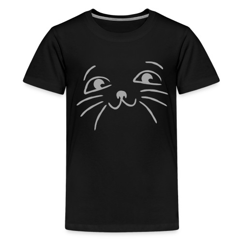 chat figuratif, yeux, moustaches - T-shirt Premium Ado