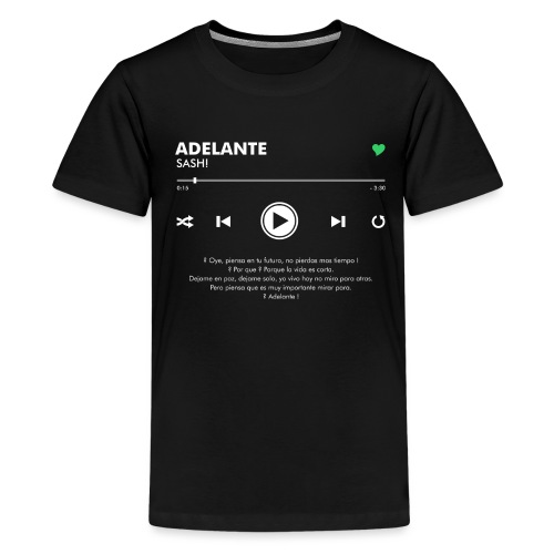 ADELANTE - Play Button & Lyrics - Teenage Premium T-Shirt