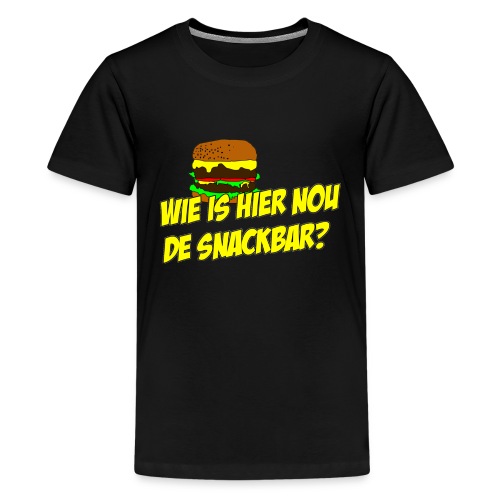 Wie is hier nou de snackbar? - Teenager Premium T-shirt