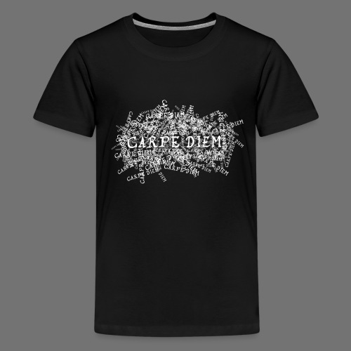 carpe diem (vit) - Premium-T-shirt tonåring