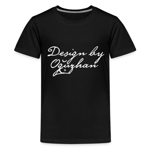 Design by Oguzhan Cift renk Hoodie Kirmizi Siyah B - Camiseta premium adolescente