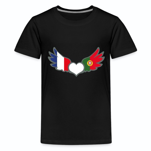 Drapeaux Français et Portugais France Portugal II - T-shirt Premium Ado