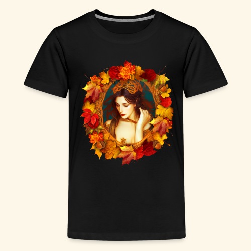 Fantasy-Kunst Herbst-Königin - Teenager Premium T-Shirt