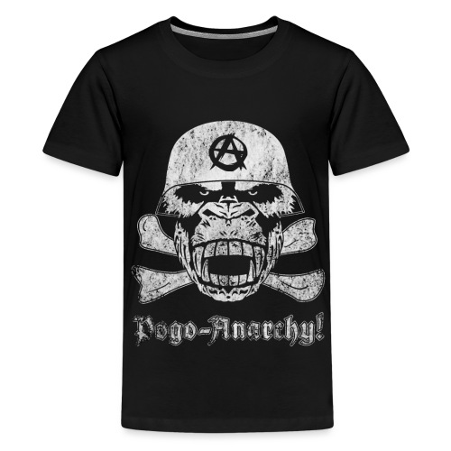 Gorilla-Skull Stahlhelm Pogo-Anarchy - Teenager Premium T-Shirt