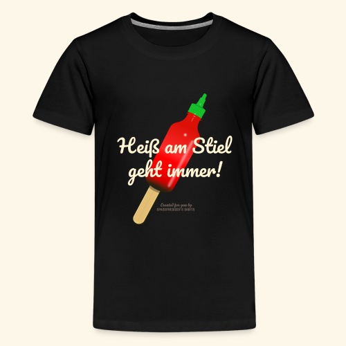 Chili T Shirt Eis am Stiel Chilisauce - Teenager Premium T-Shirt