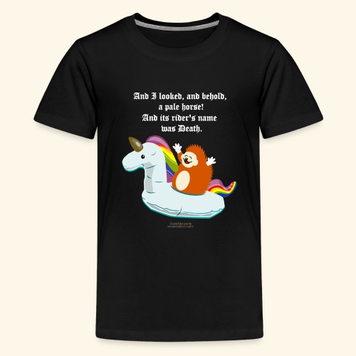 Geek T Shirt Igel, Einhorn & Johannes-Offenbarung - Teenager Premium T-Shirt