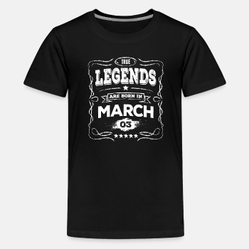 True legends are born in March - Premium T-shirt for kids (10-12 yr)