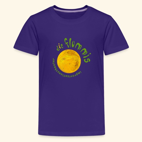 Flummi Logo rund gelb - Teenager Premium T-Shirt