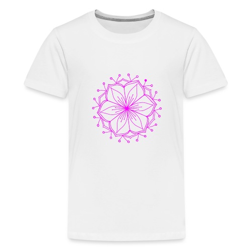 Pink Lotus Mandala - Teenage Premium T-Shirt