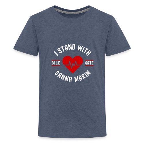 Minä tuen Sanna Marinia sillä hän on ihminen - Teinien premium t-paita