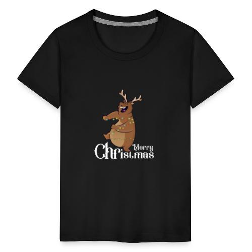 orso cervo Merry Christmas - Maglietta Premium per ragazzi