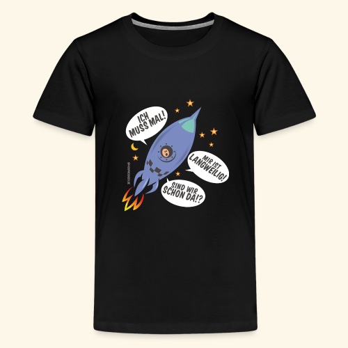 Astronaut in Rakete - Teenager Premium T-Shirt