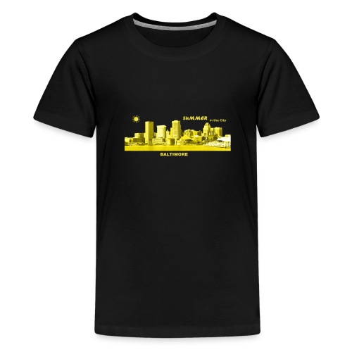 Summer Baltimore Maryland USA skyline Sommer Sonne - Teenager Premium T-Shirt
