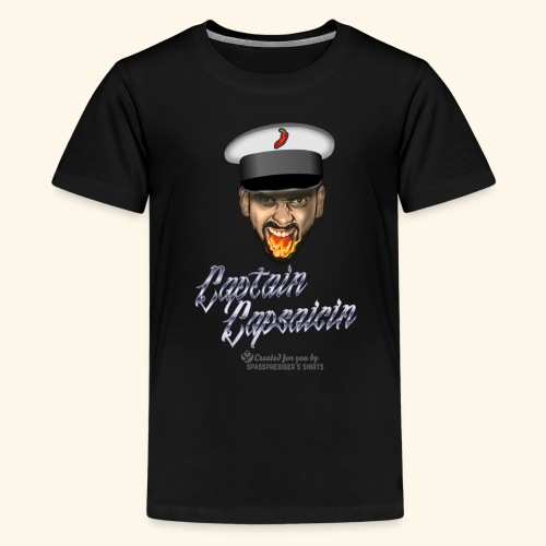 Chili Fan Design Captain Capsaicin - Teenager Premium T-Shirt