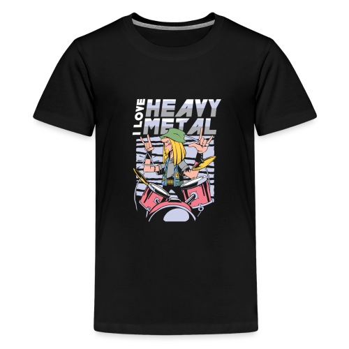 i love heavy metal music - Teenager Premium T-Shirt