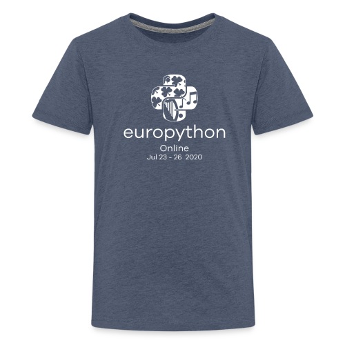 EuroPython 2020 - Vertical White Logo - Teenage Premium T-Shirt