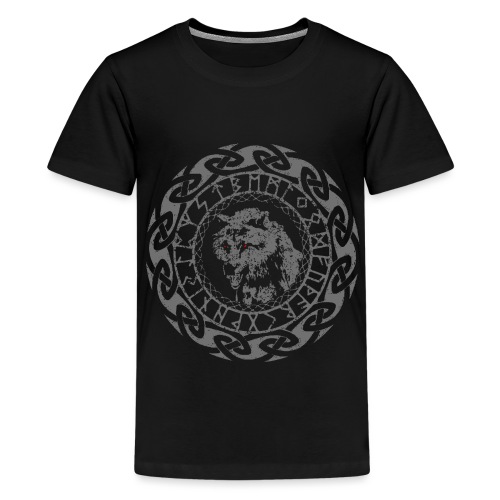 Fenrir Geri Freki Wolf Wikinger Tribal Runen - Teenager Premium T-Shirt