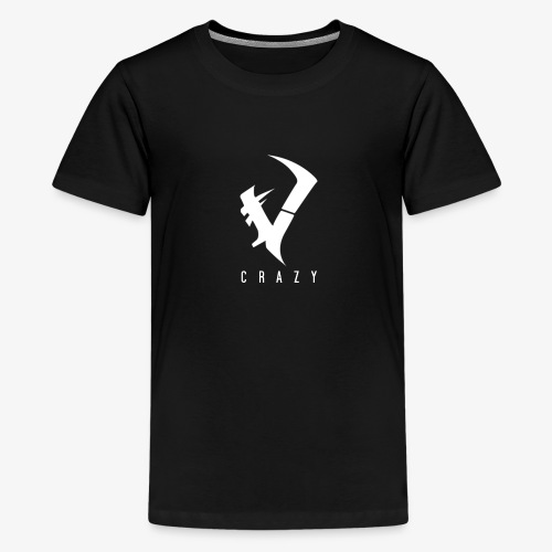 CraZy-Logo Weiß - Teenager Premium T-Shirt