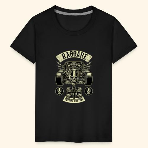 Raggare Hot Rod Custom Car Skull Dragster Vintage - Teenager Premium T-Shirt