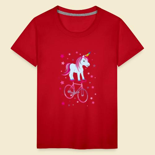 Kunstrad | Einhorn Pink - Teenager Premium T-Shirt